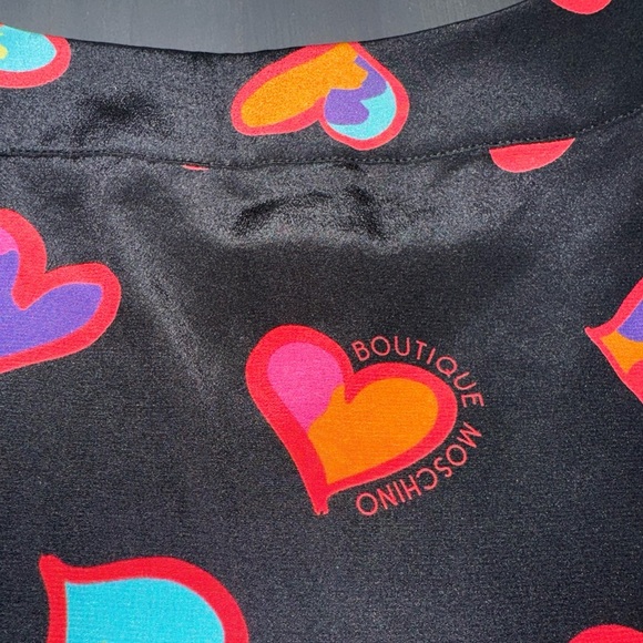Moschino Boutique Multicolour heart print silk Blouse - Picture 4 of 6